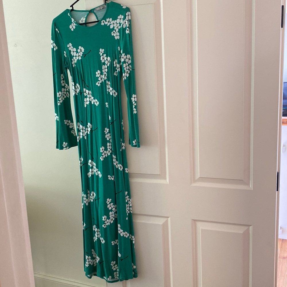 Asos green floral dress